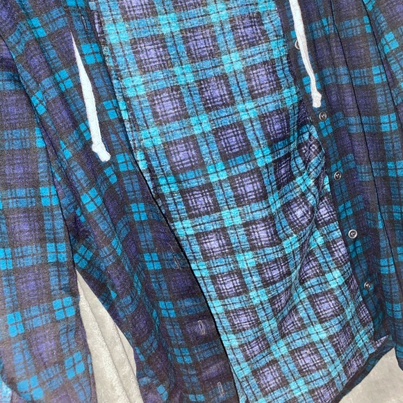 Plaid Hooded Cardigan - Picture 4 of 6